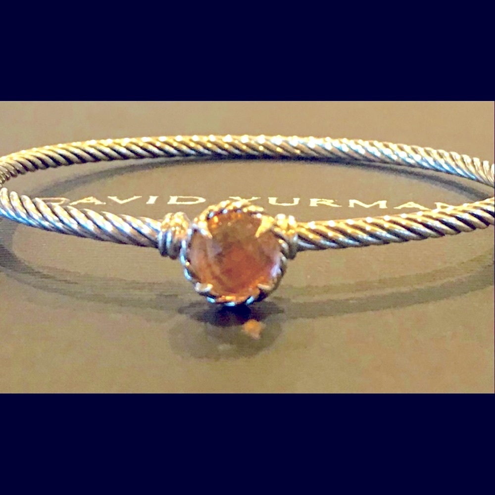 David Yurman Bracelet with Morganite, Size M - Picture 3 of 3